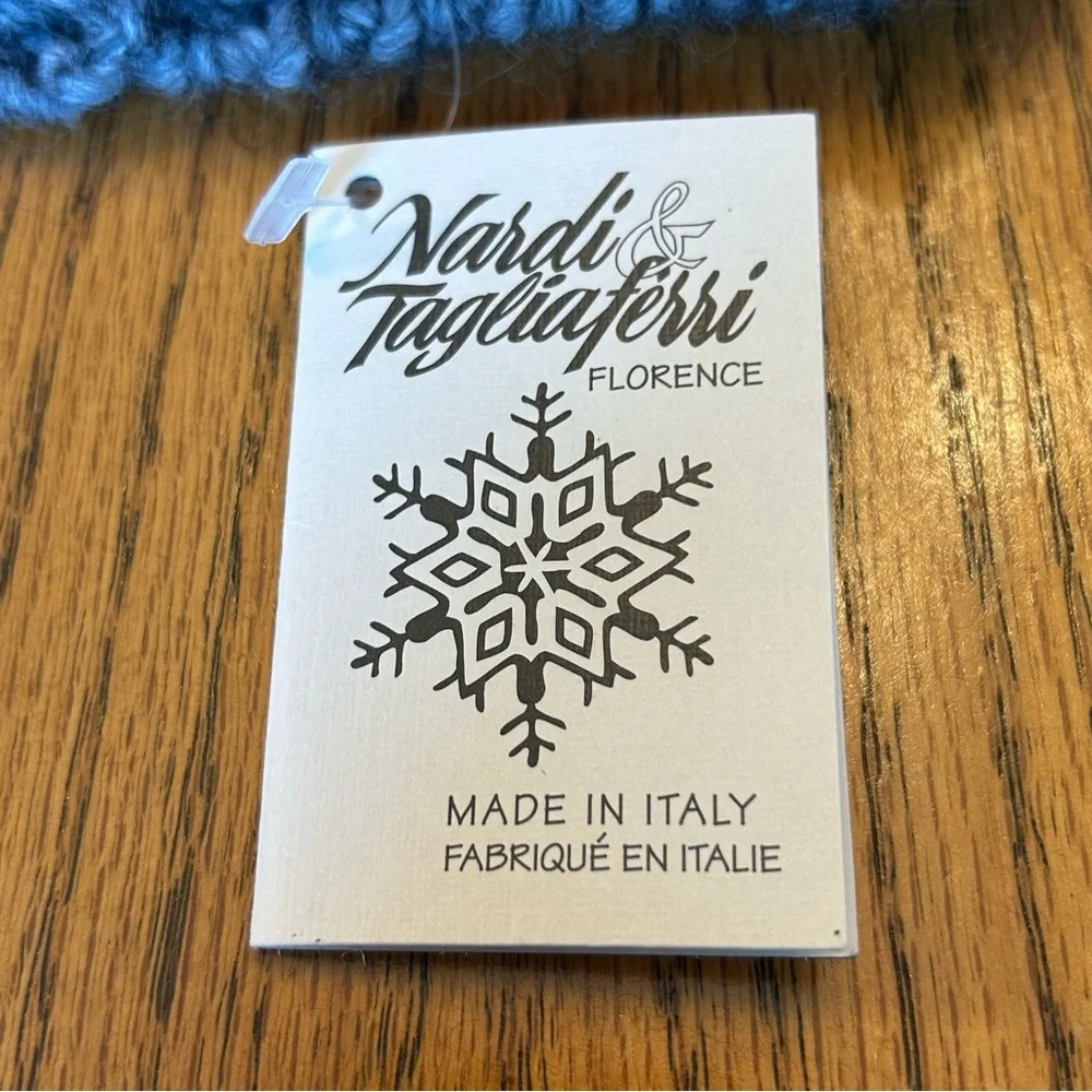 Nardi & Tagliaferri NWT Grey Heart Winter Hat Pom Pom Made in Italy Beanie - Picture 2 of 7